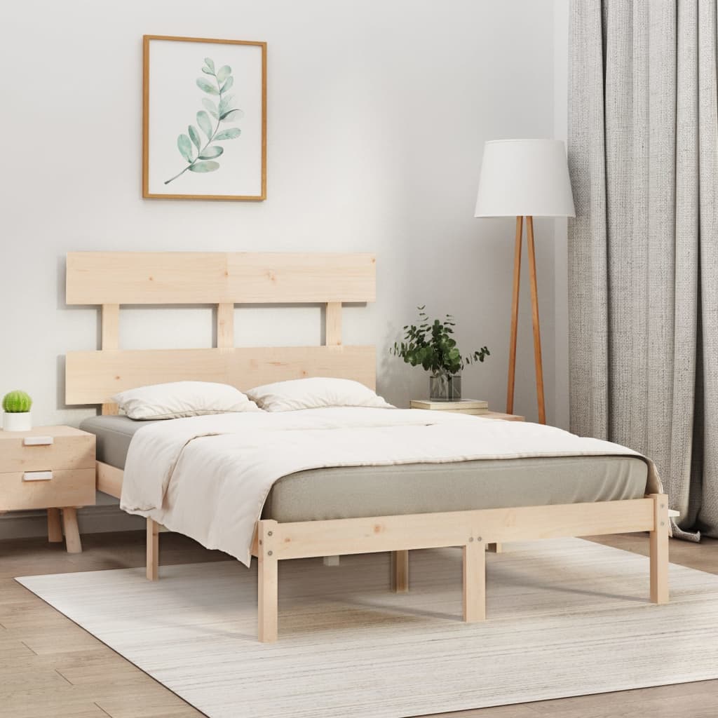 Bed Frame without Mattress 160x200 cm Solid Wood