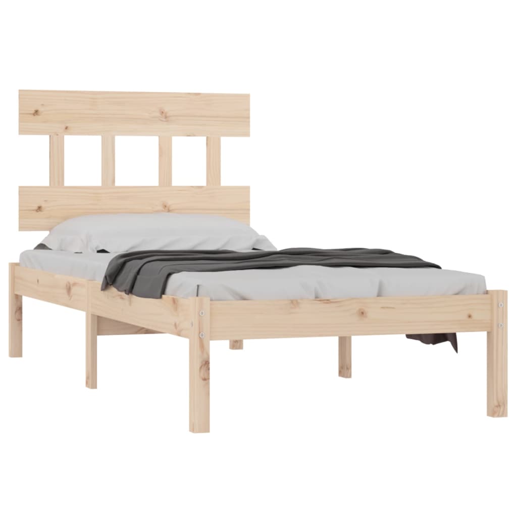 vidaXL Bed Frame without Mattress 90x190 cm Single Solid Wood