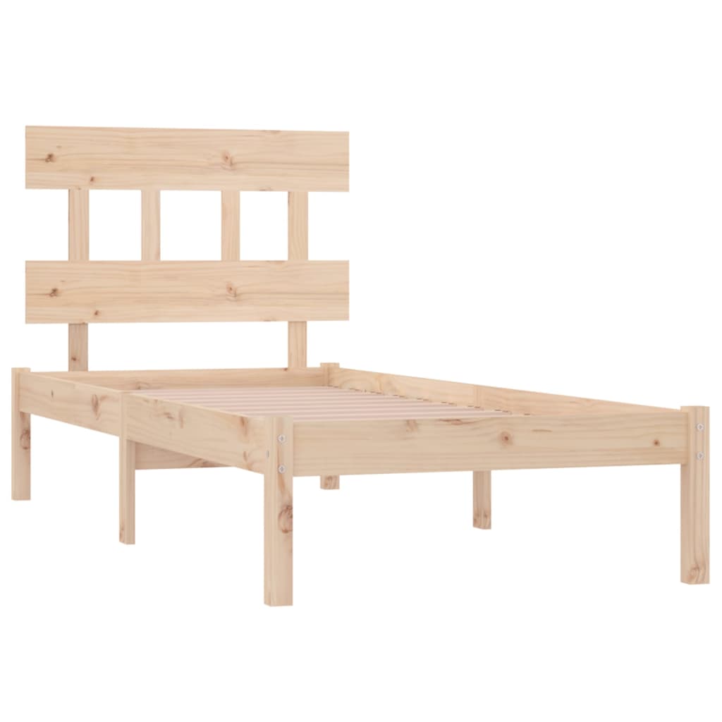 vidaXL Bed Frame without Mattress 90x190 cm Single Solid Wood