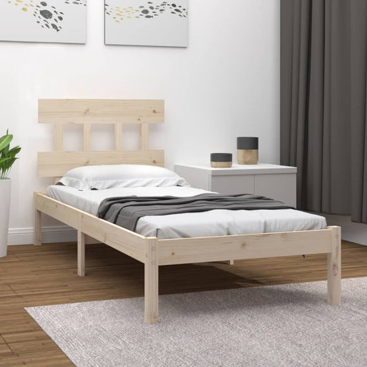 vidaXL Bed Frame without Mattress 90x190 cm Single Solid Wood