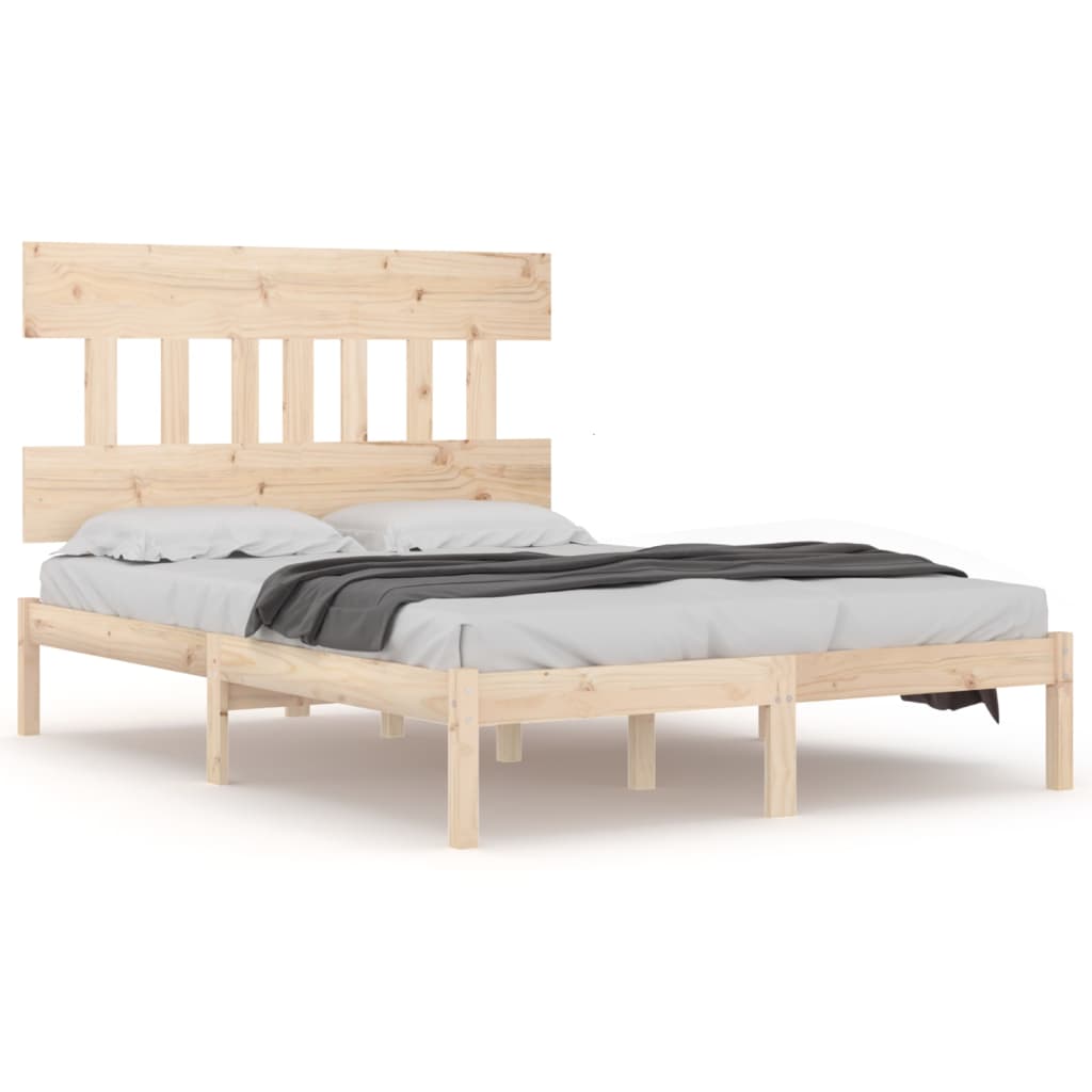 vidaXL Bed Frame without Mattress 120x190 cm Small Double Solid Wood