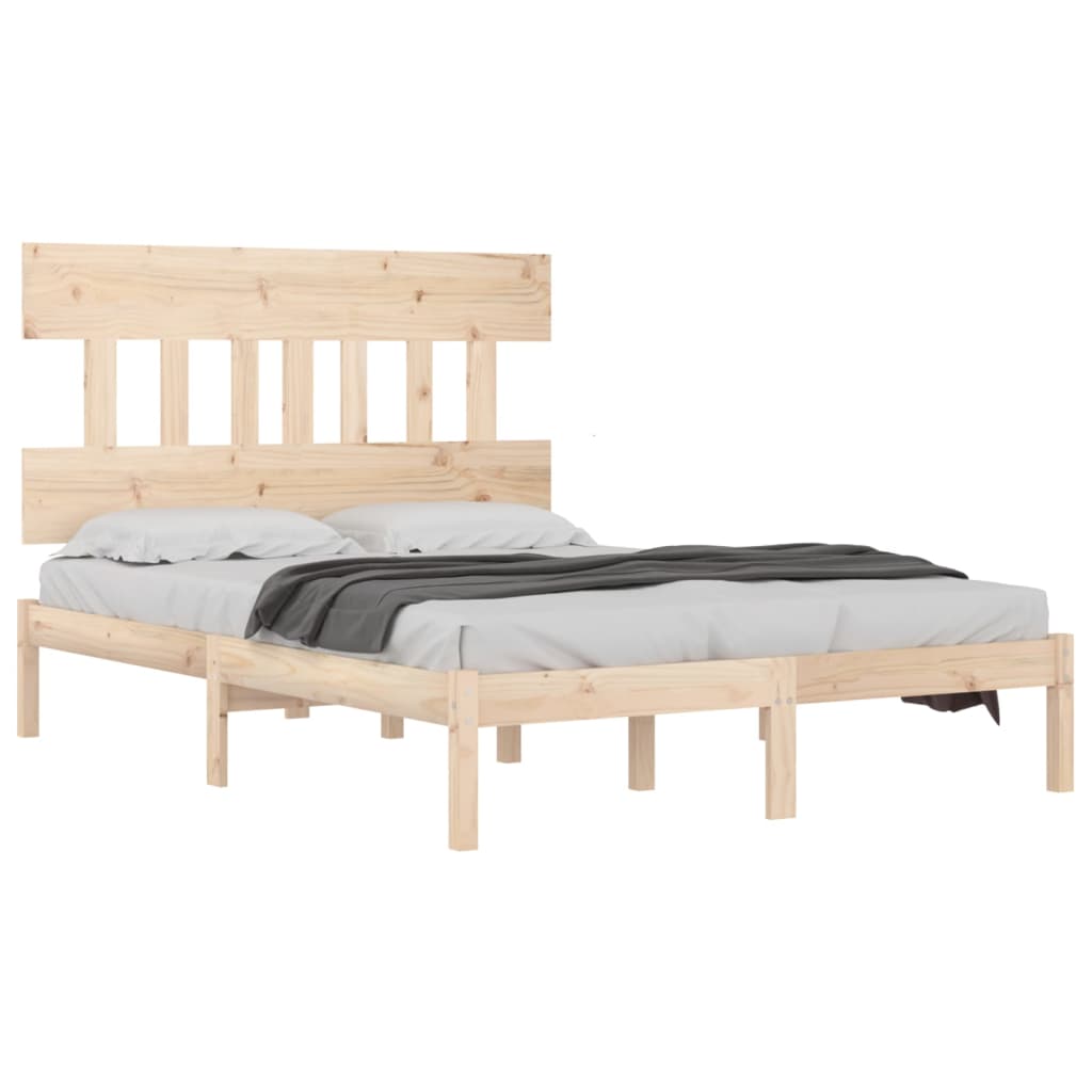 vidaXL Bed Frame without Mattress 120x190 cm Small Double Solid Wood