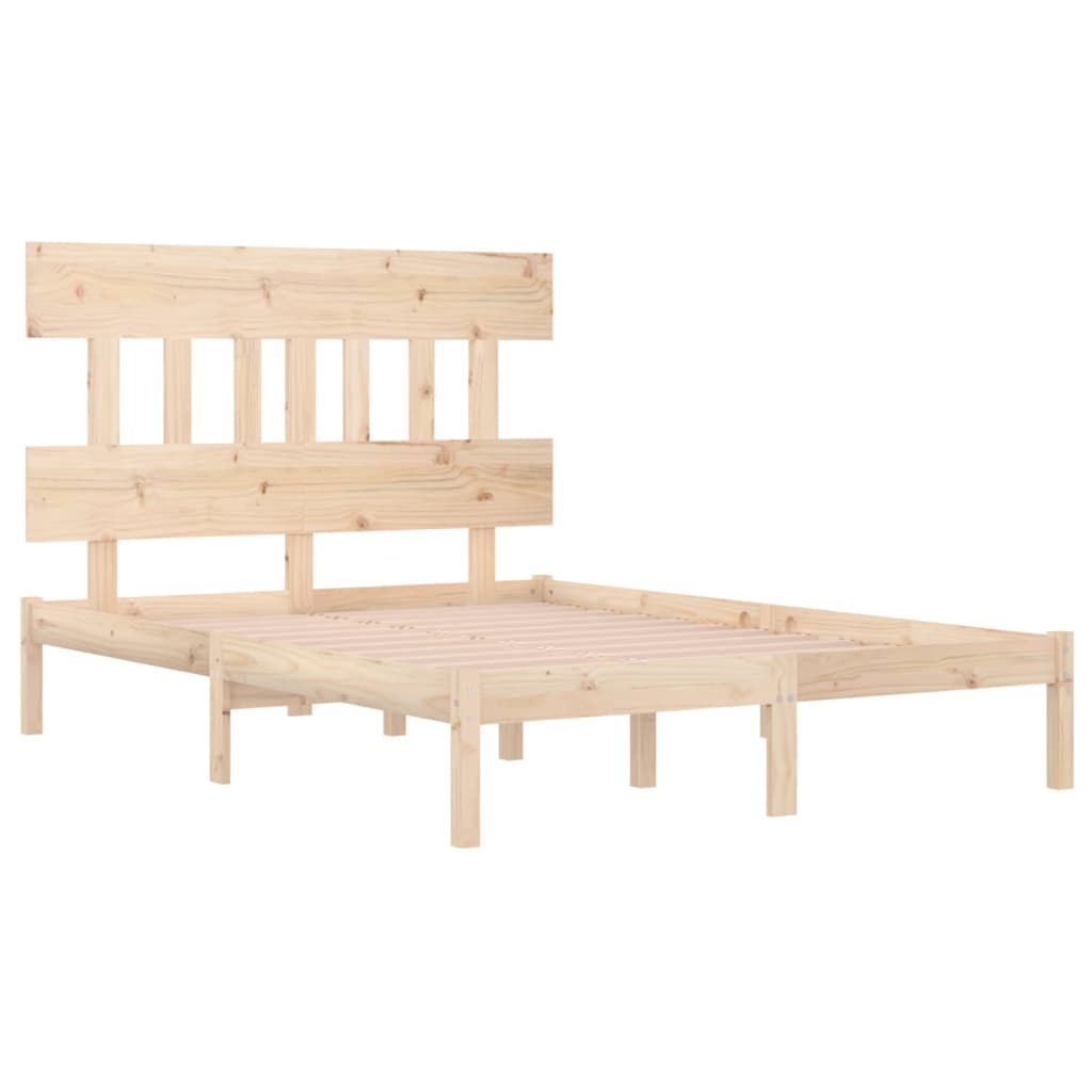 vidaXL Bed Frame without Mattress 120x190 cm Small Double Solid Wood