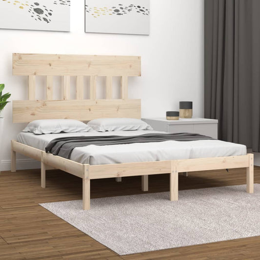 vidaXL Bed Frame without Mattress 120x190 cm Small Double Solid Wood