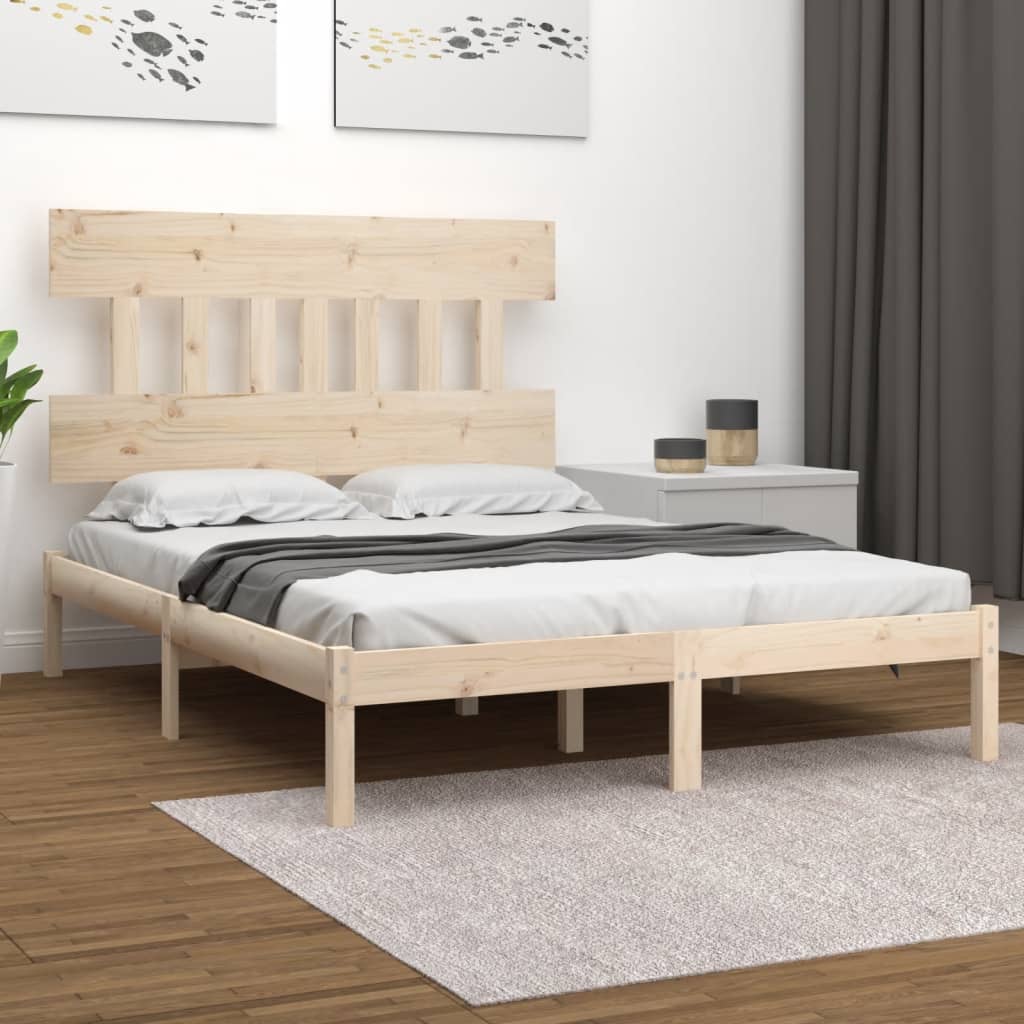 Bed Frame without Mattress 120x200 cm Solid Wood