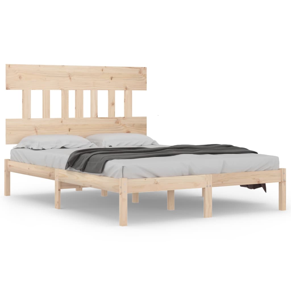 Bed Frame without Mattress 140x200 cm Solid Wood