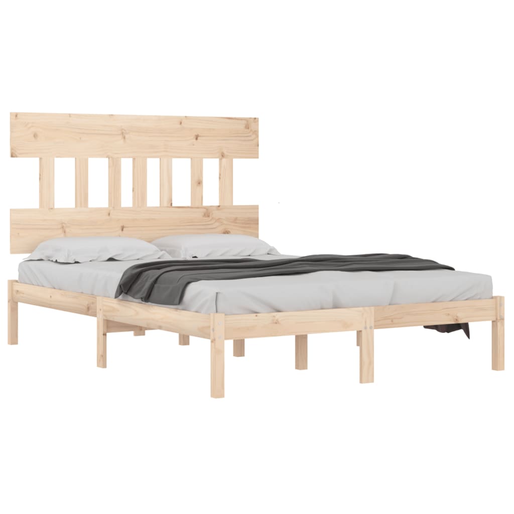 Bed Frame without Mattress 160x200 cm Solid Wood