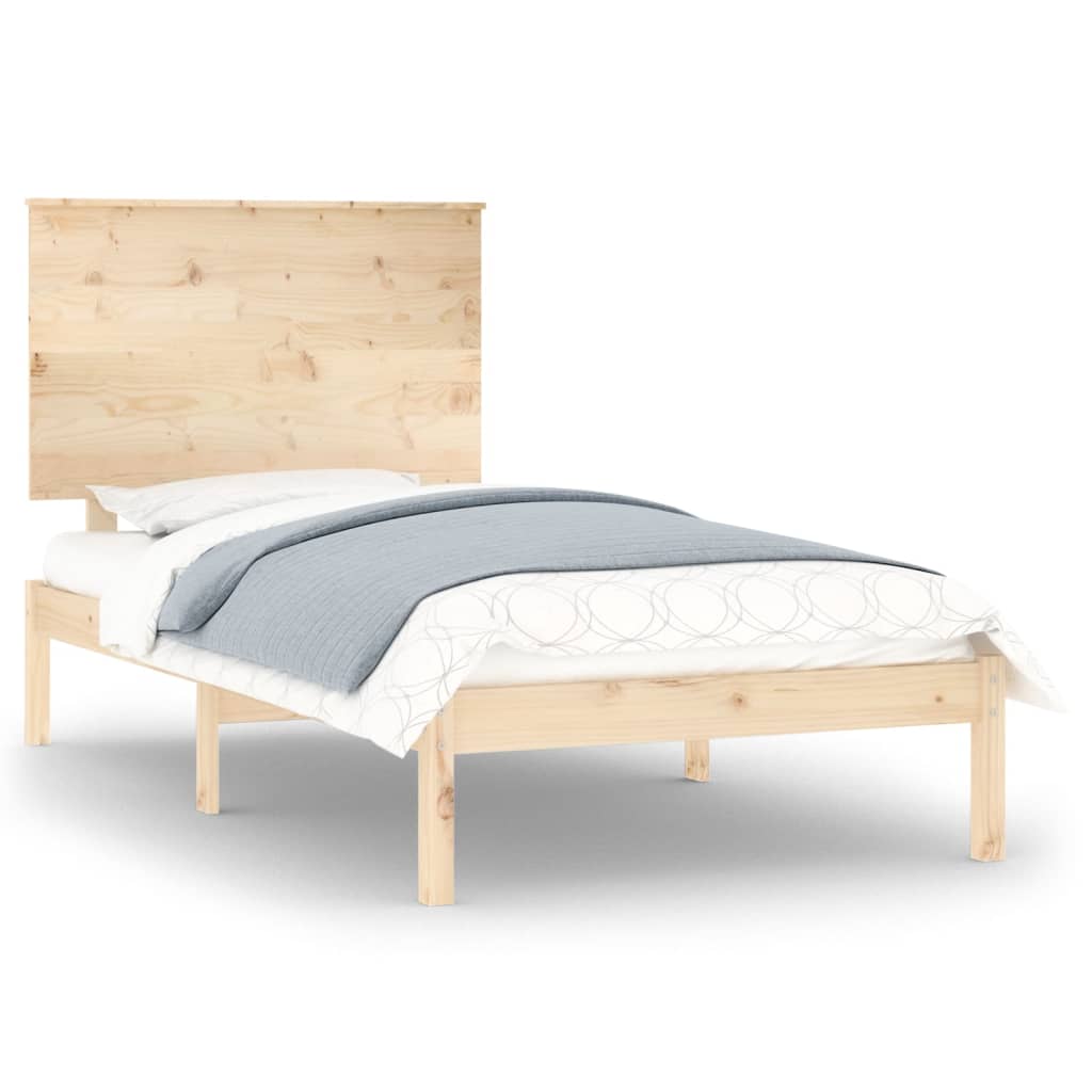 vidaXL Bed Frame without Mattress 75x190 cm Small Single Solid Wood