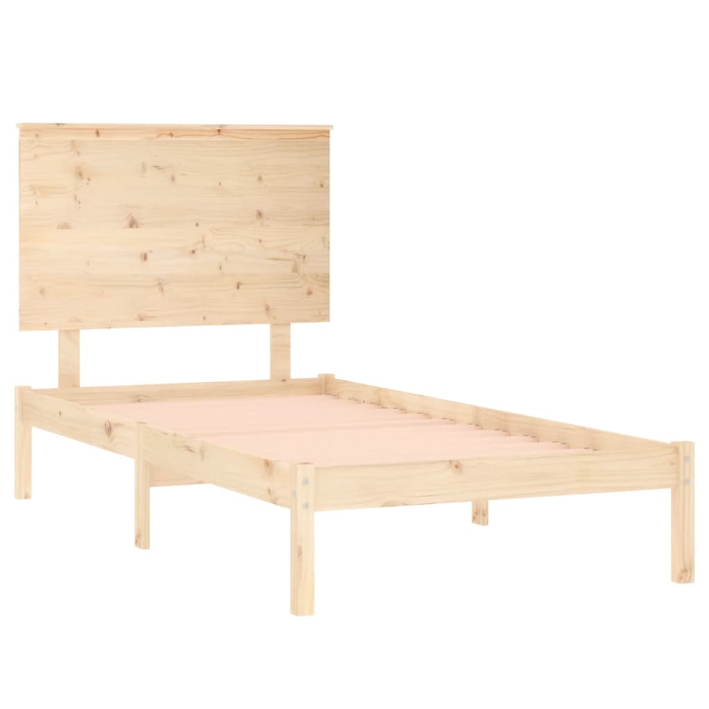 vidaXL Bed Frame without Mattress 75x190 cm Small Single Solid Wood