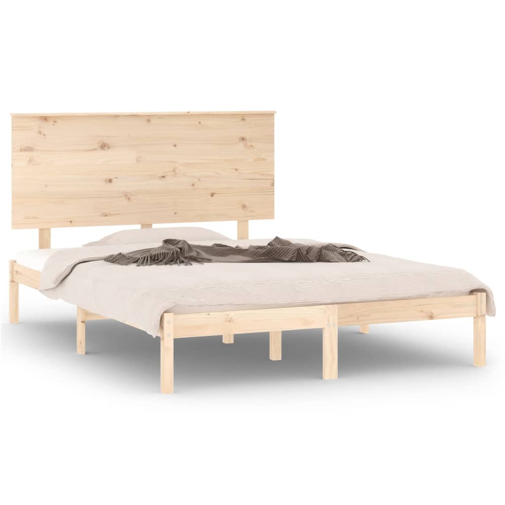 vidaXL Bed Frame without Mattress 120x190 cm Small Double Solid Wood