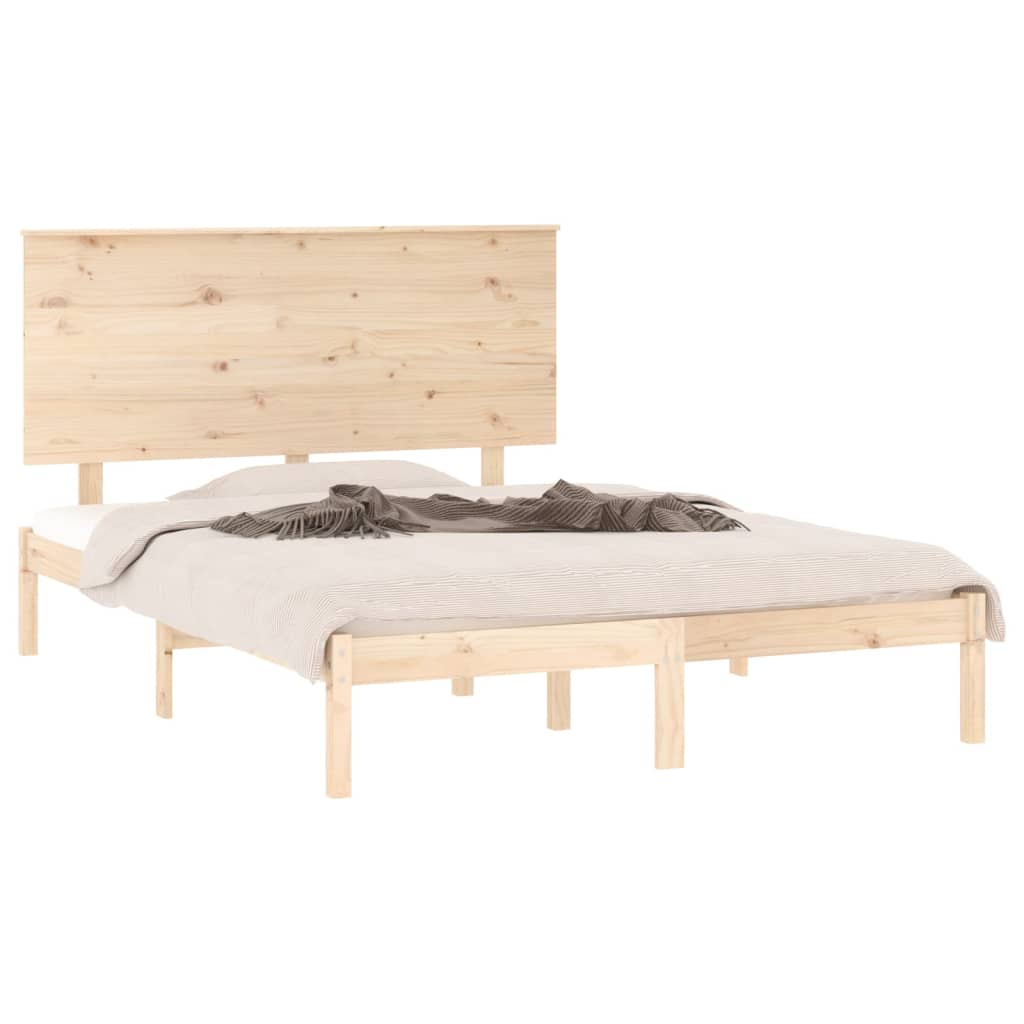 vidaXL Bed Frame without Mattress 120x190 cm Small Double Solid Wood