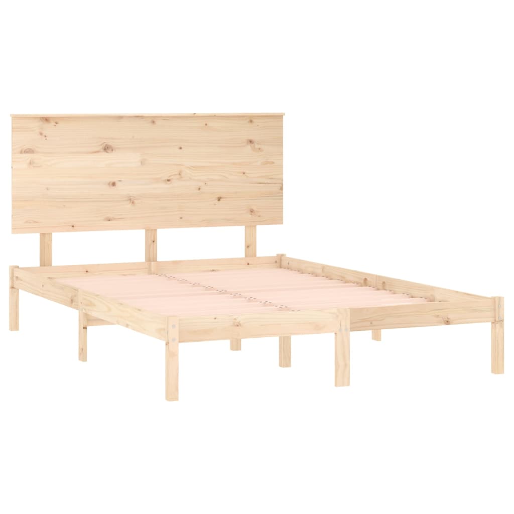 vidaXL Bed Frame without Mattress 120x190 cm Small Double Solid Wood