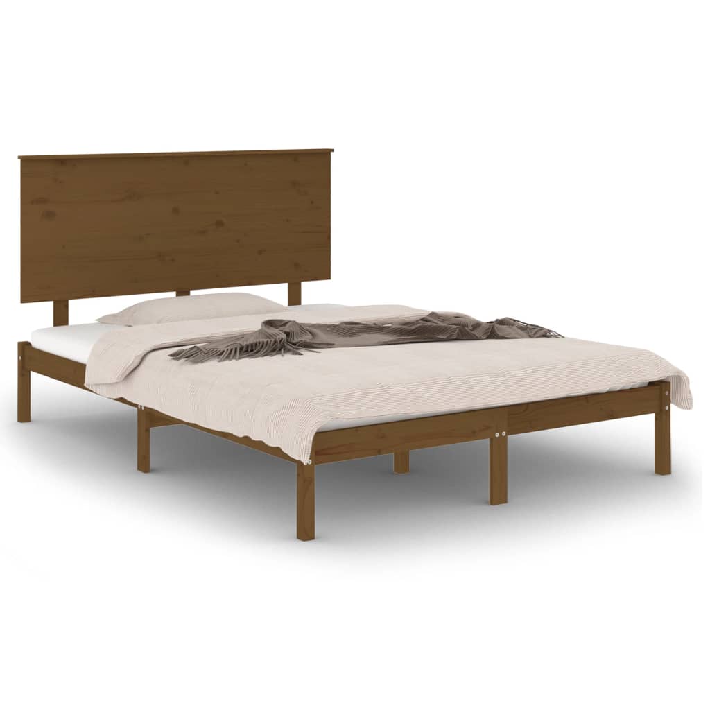 vidaXL Bed Frame without Mattress Honey Brown 120x200 cm Solid Wood Pine