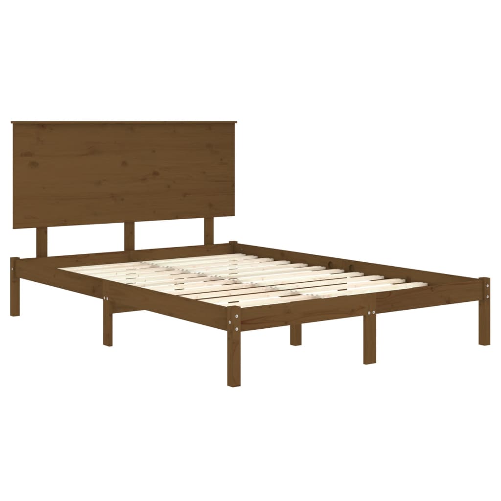 vidaXL Bed Frame without Mattress Honey Brown 120x200 cm Solid Wood Pine