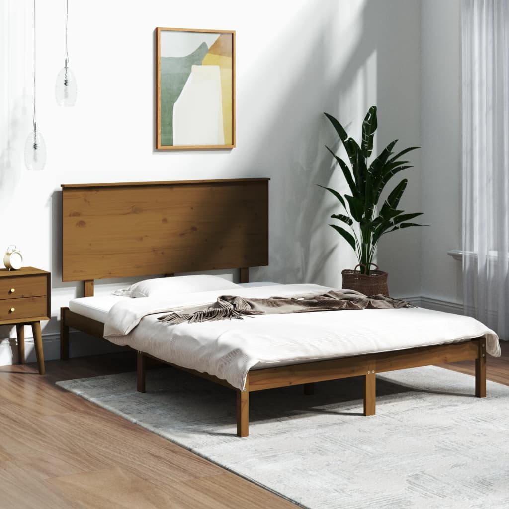 vidaXL Bed Frame without Mattress Honey Brown 120x200 cm Solid Wood Pine