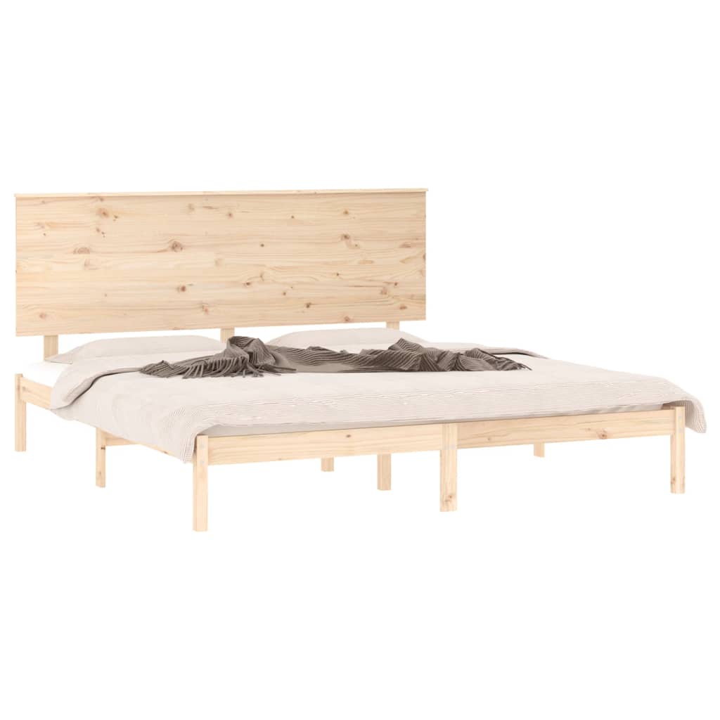 Bed Frame without Mattress 150x200 cm King Size Solid Wood