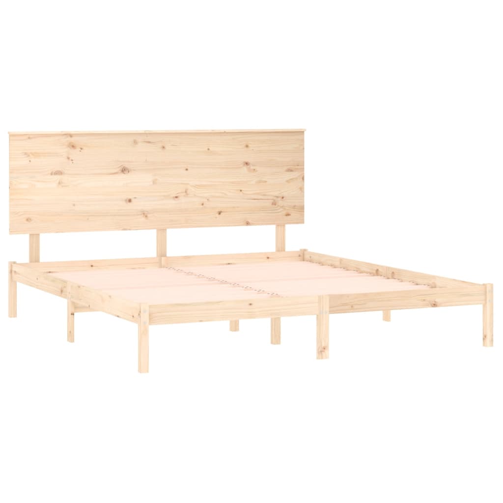 Bed Frame without Mattress 150x200 cm King Size Solid Wood