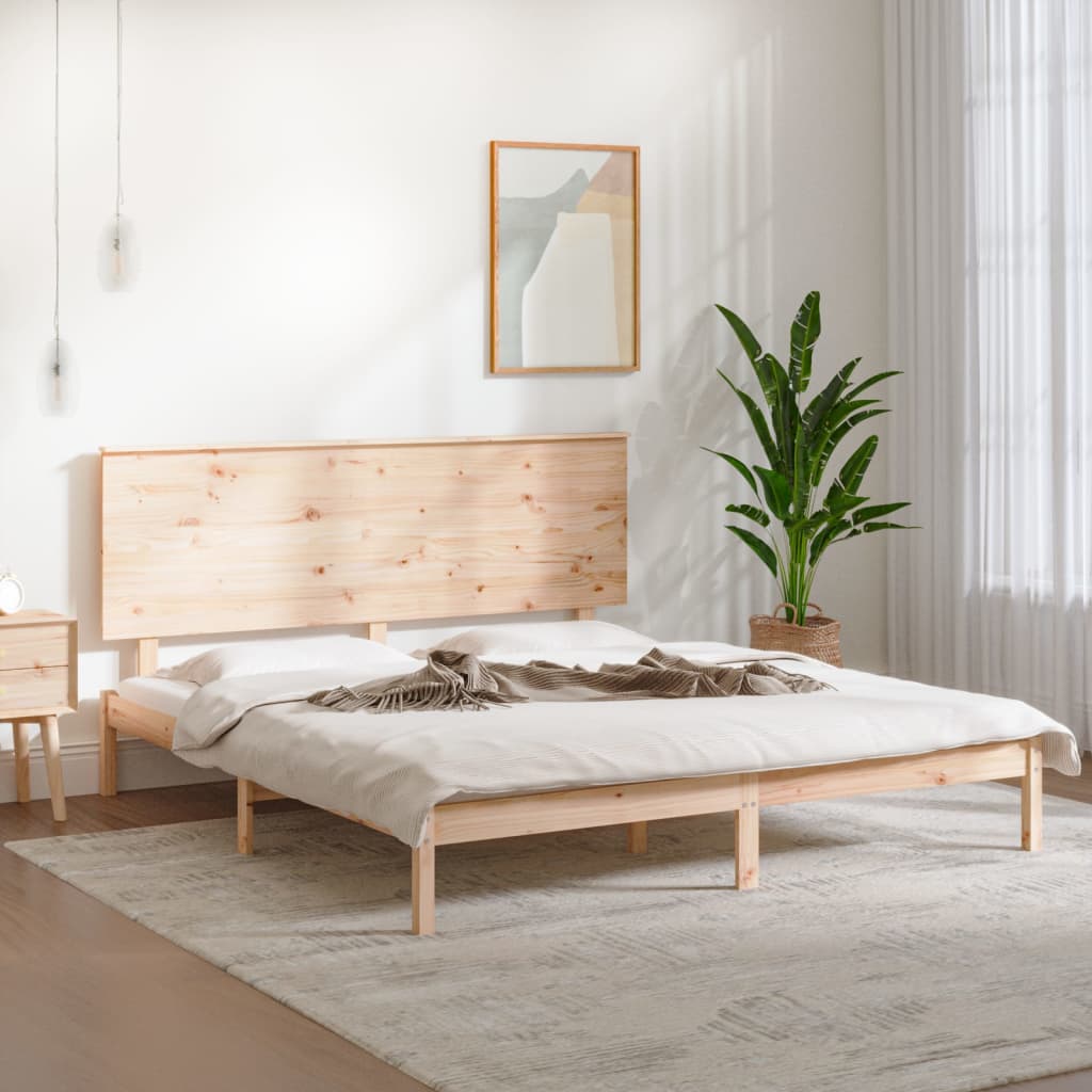 Bed Frame without Mattress 180x200 cm Super King Solid Wood