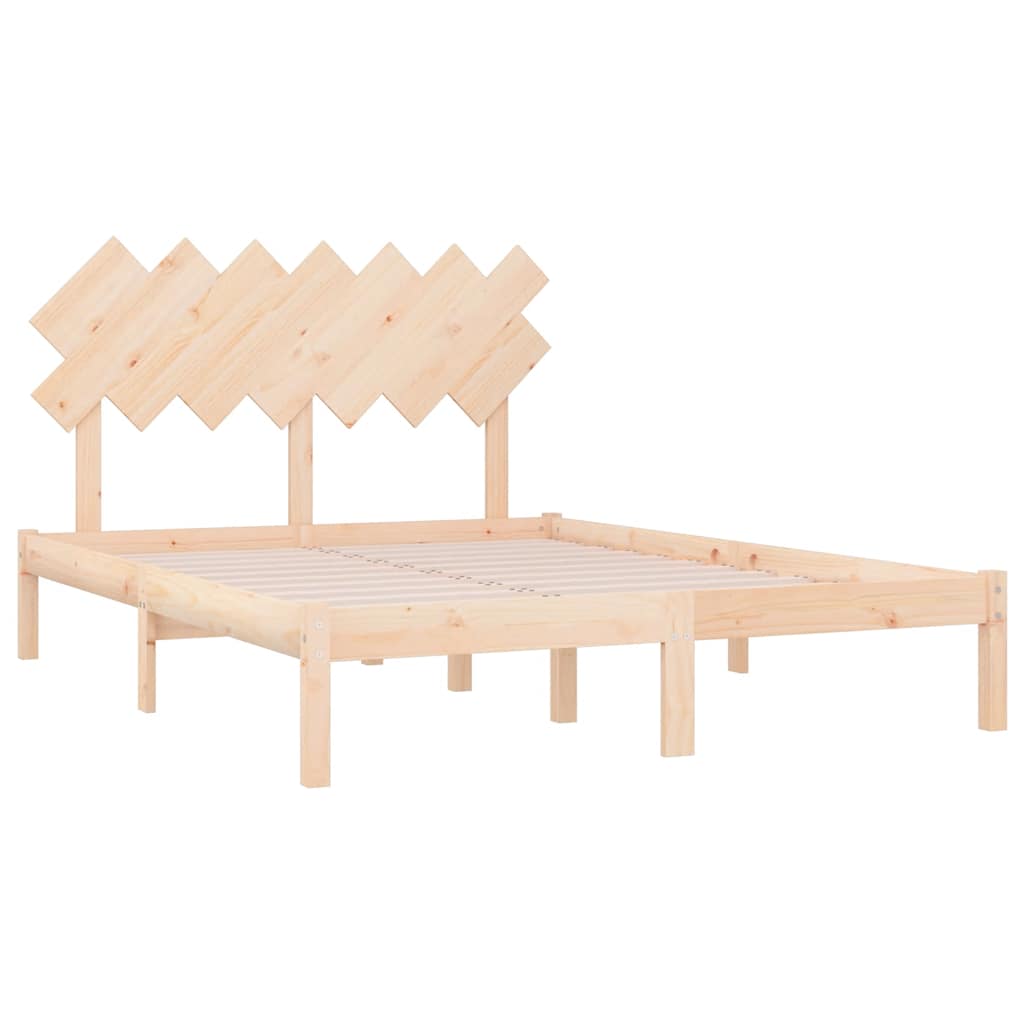 Bed Frame without Mattress 150x200 cm King Size King Size Solid Wood