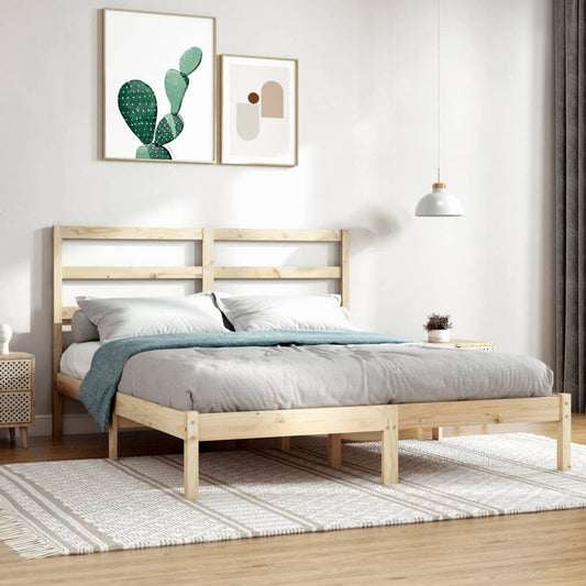 vidaXL Bed Frame without Mattress 140x190 cm Solid Wood Pine