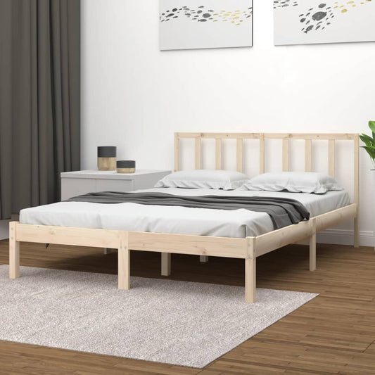 vidaXL Bed Frame without Mattress Solid Wood Pine 120x200 cm