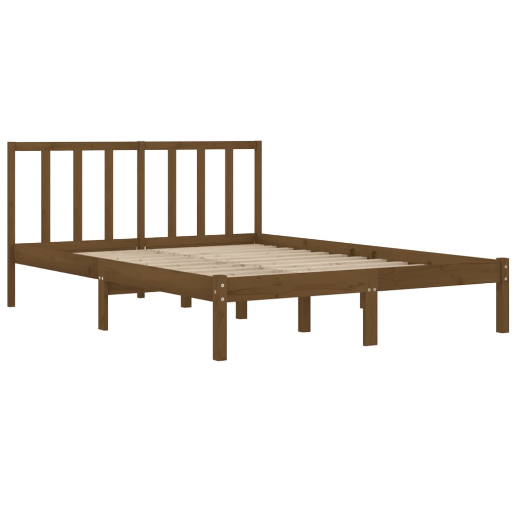 vidaXL Bed Frame without Mattress Honey Brown Solid Wood Pine 120x200 cm