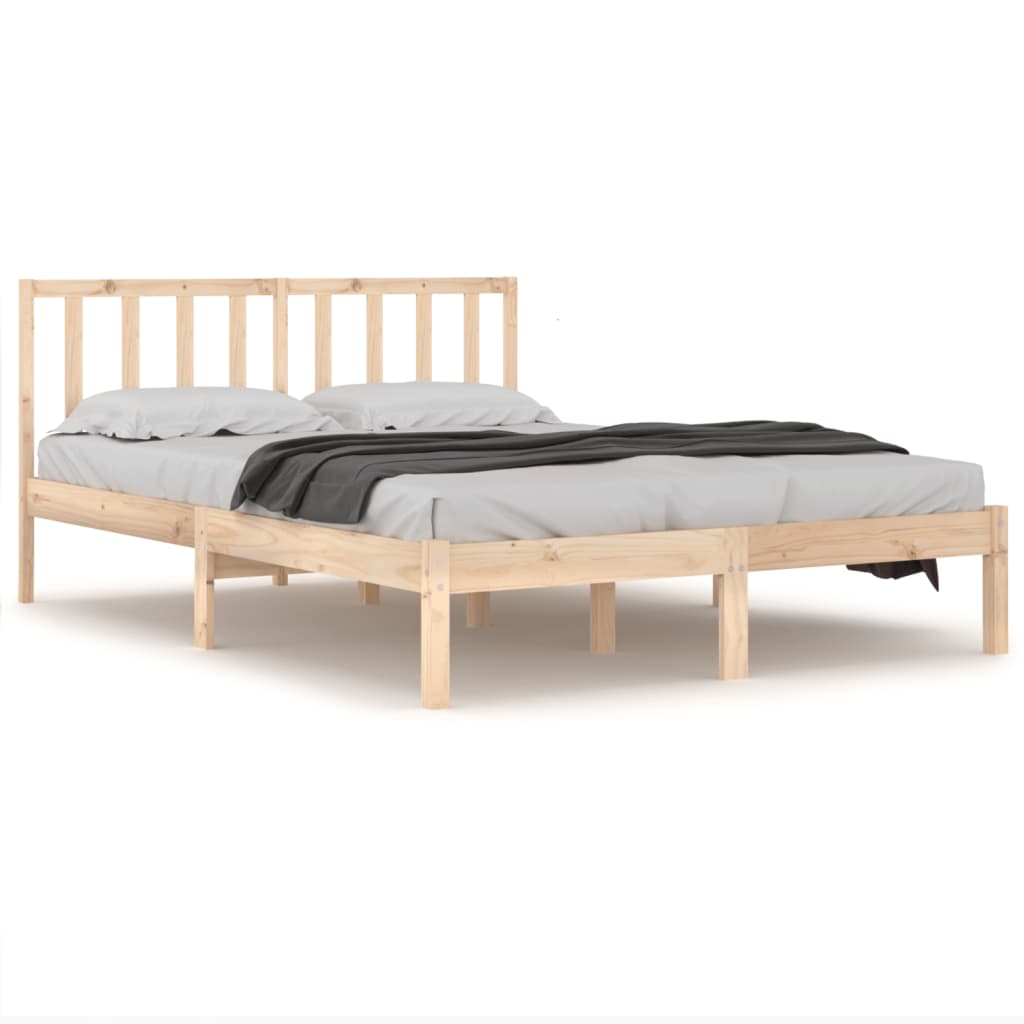 vidaXL Bed Frame without Mattress Solid Wood Pine 200x200 cm