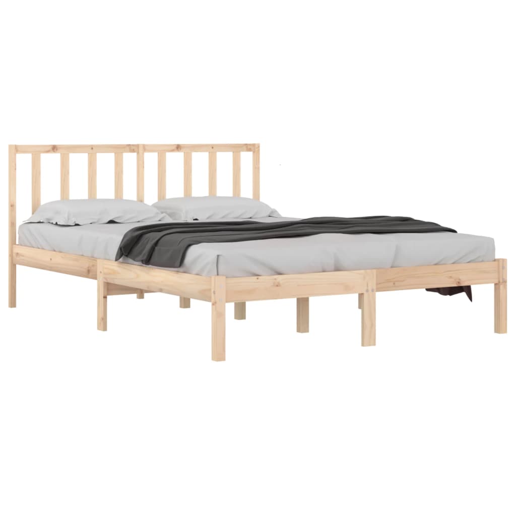 vidaXL Bed Frame without Mattress Solid Wood Pine 200x200 cm