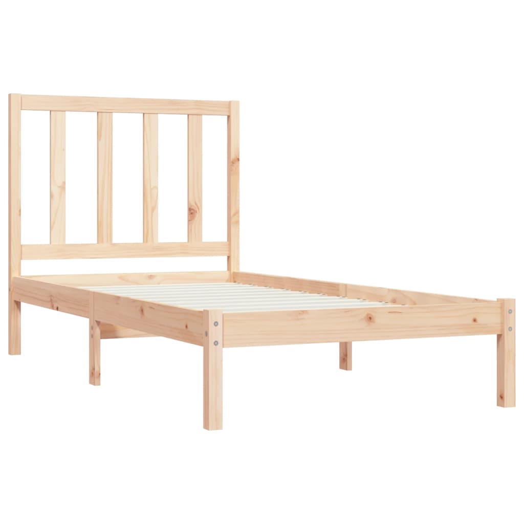 vidaXL Bed Frame without Mattress Solid Wood Pine 100x200 cm