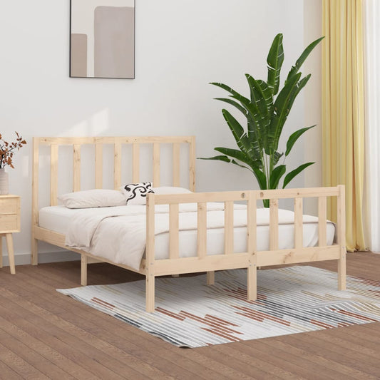 vidaXL Bed Frame without Mattress 135x190 cm Double Solid Wood