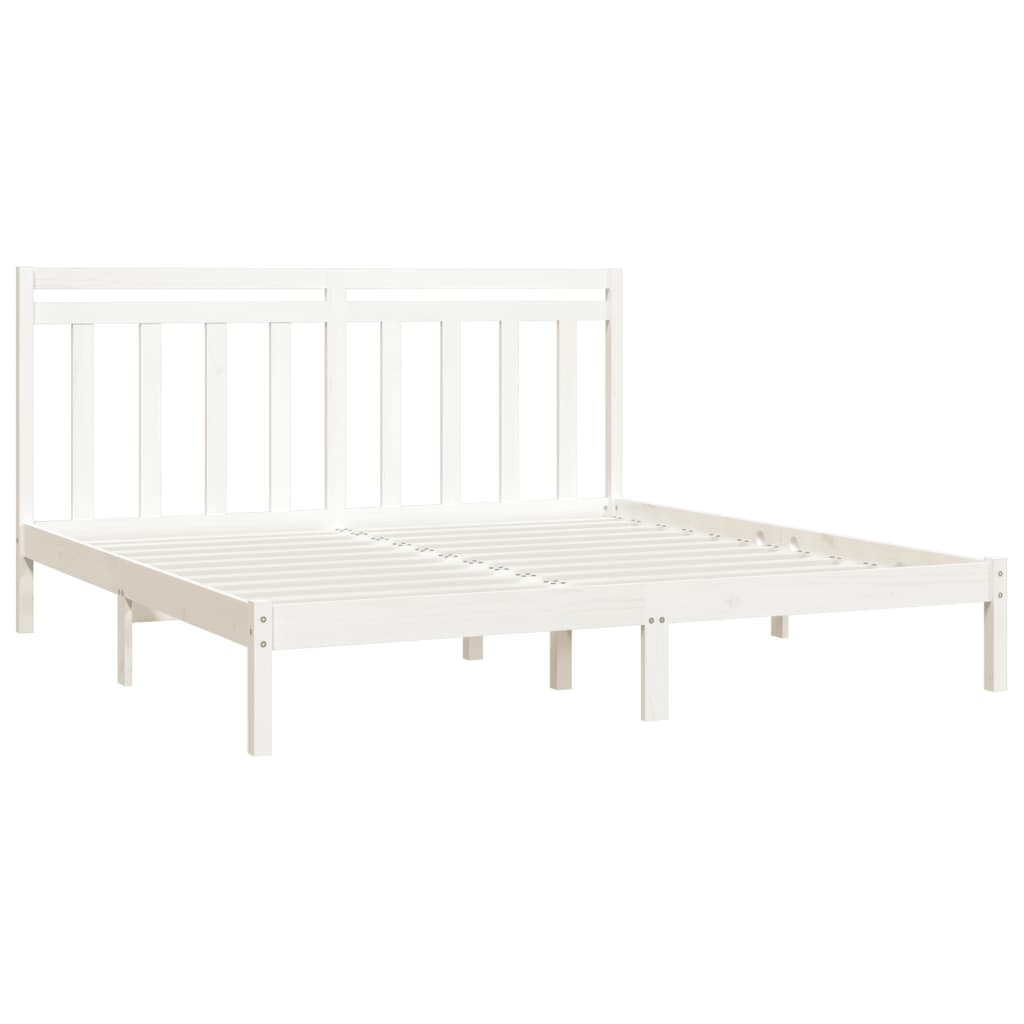 vidaXL Bed Frame without Mattress White 200x200 cm Solid Wood