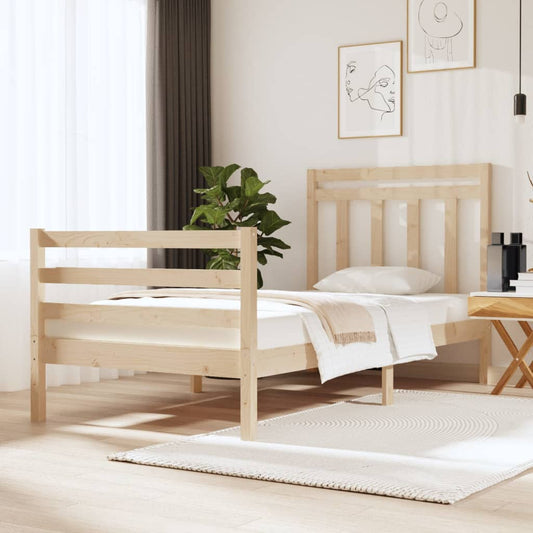 vidaXL Bed Frame without Mattress 90x190 cm Single Solid Wood