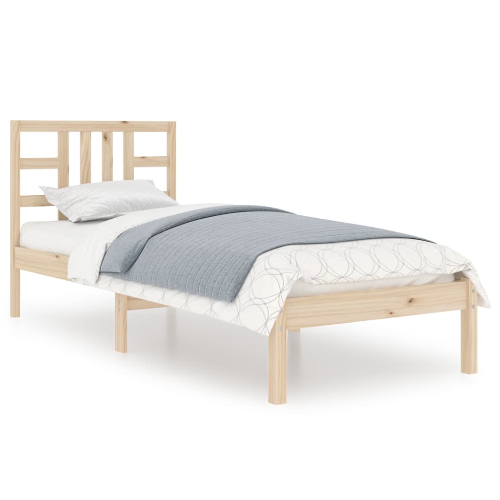 vidaXL Bed Frame without Mattress 90x190 cm Single Solid Wood