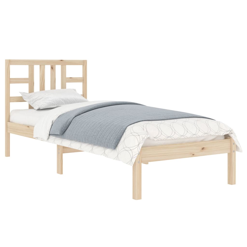 vidaXL Bed Frame without Mattress 90x190 cm Single Solid Wood