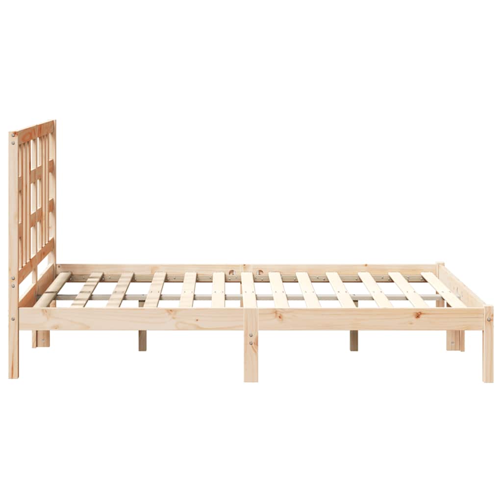 Bed Frame without Mattress 135x190 cm Double Solid Wood