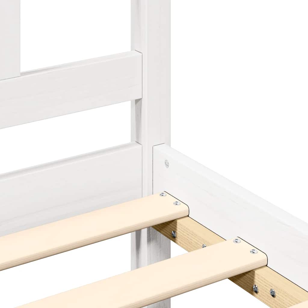 Bed Frame without Mattress White 100x200 cm Solid Wood
