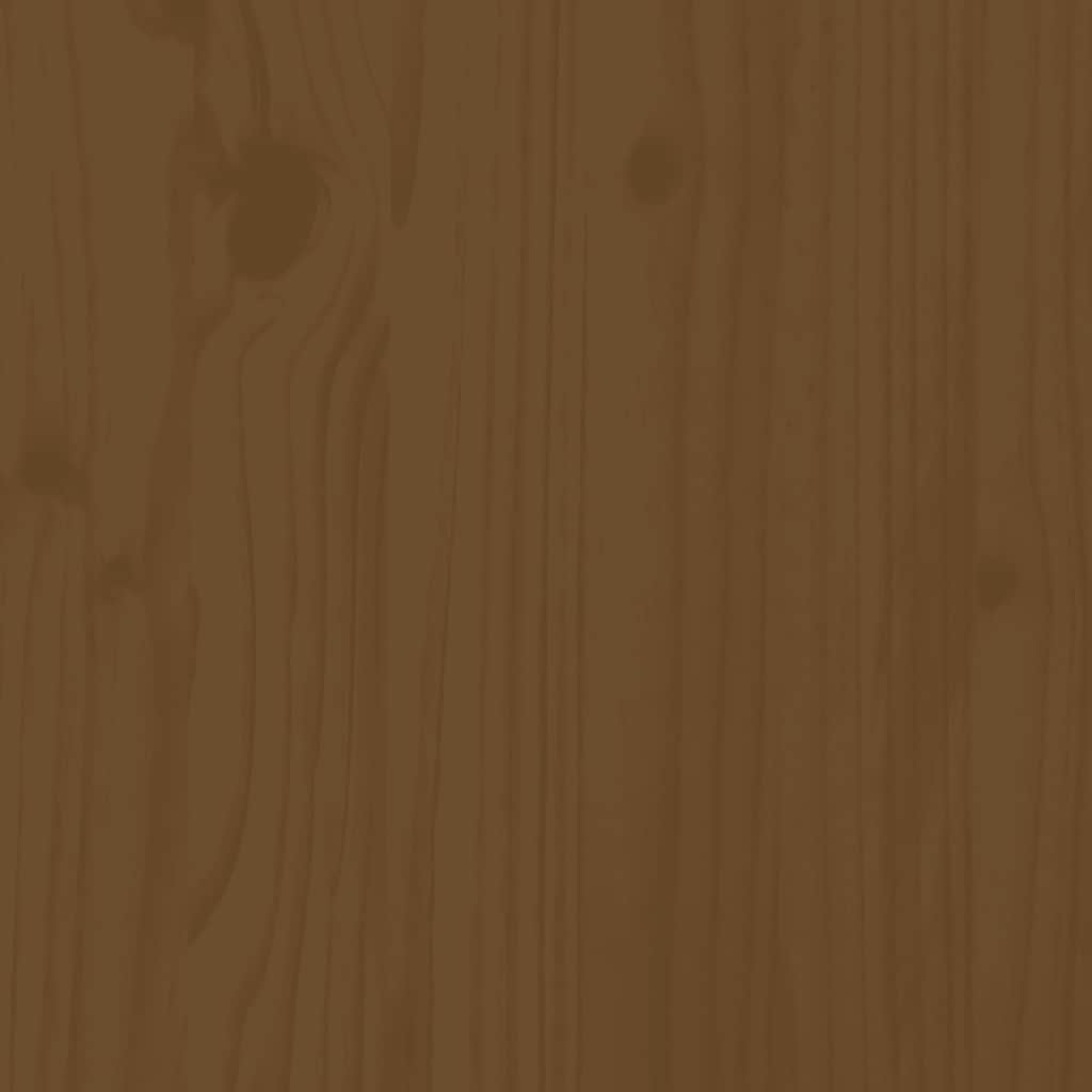 Bed Frame without Mattress Honey Brown 200x200 cm Solid Wood