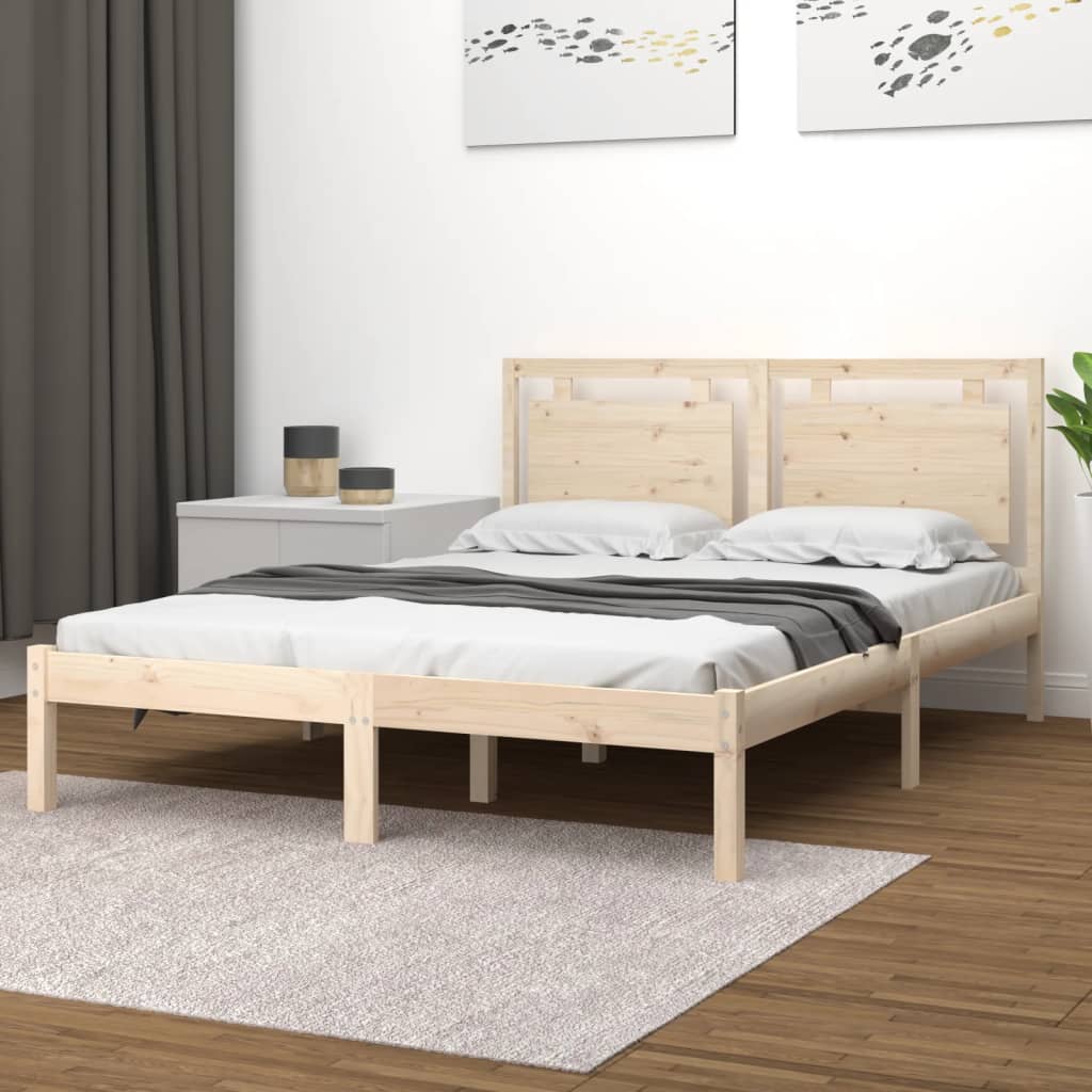 Bed Frame without Mattress 120x200 cm Solid Wood