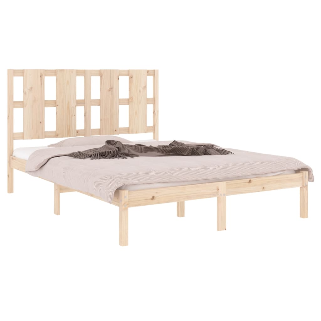 vidaXL Bed Frame without Mattress 135x190 cm Double Solid Wood