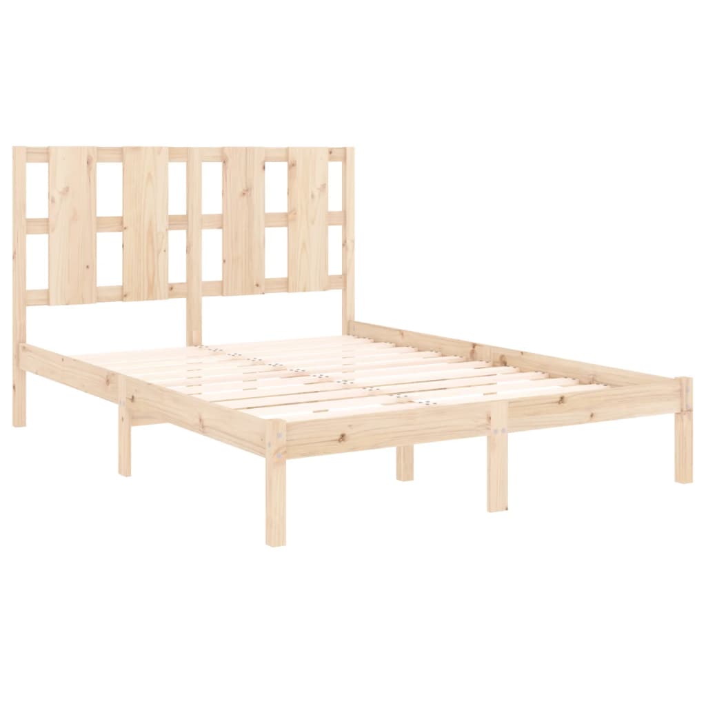 vidaXL Bed Frame without Mattress 135x190 cm Double Solid Wood