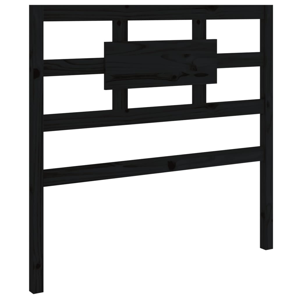 vidaXL Bed Frame without Mattress Black 75x190 cm Small Single Solid Wood