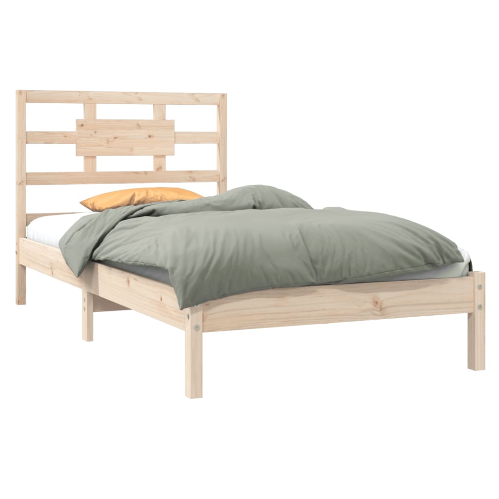 vidaXL Bed Frame without Mattress 90x190 cm Single Solid Wood