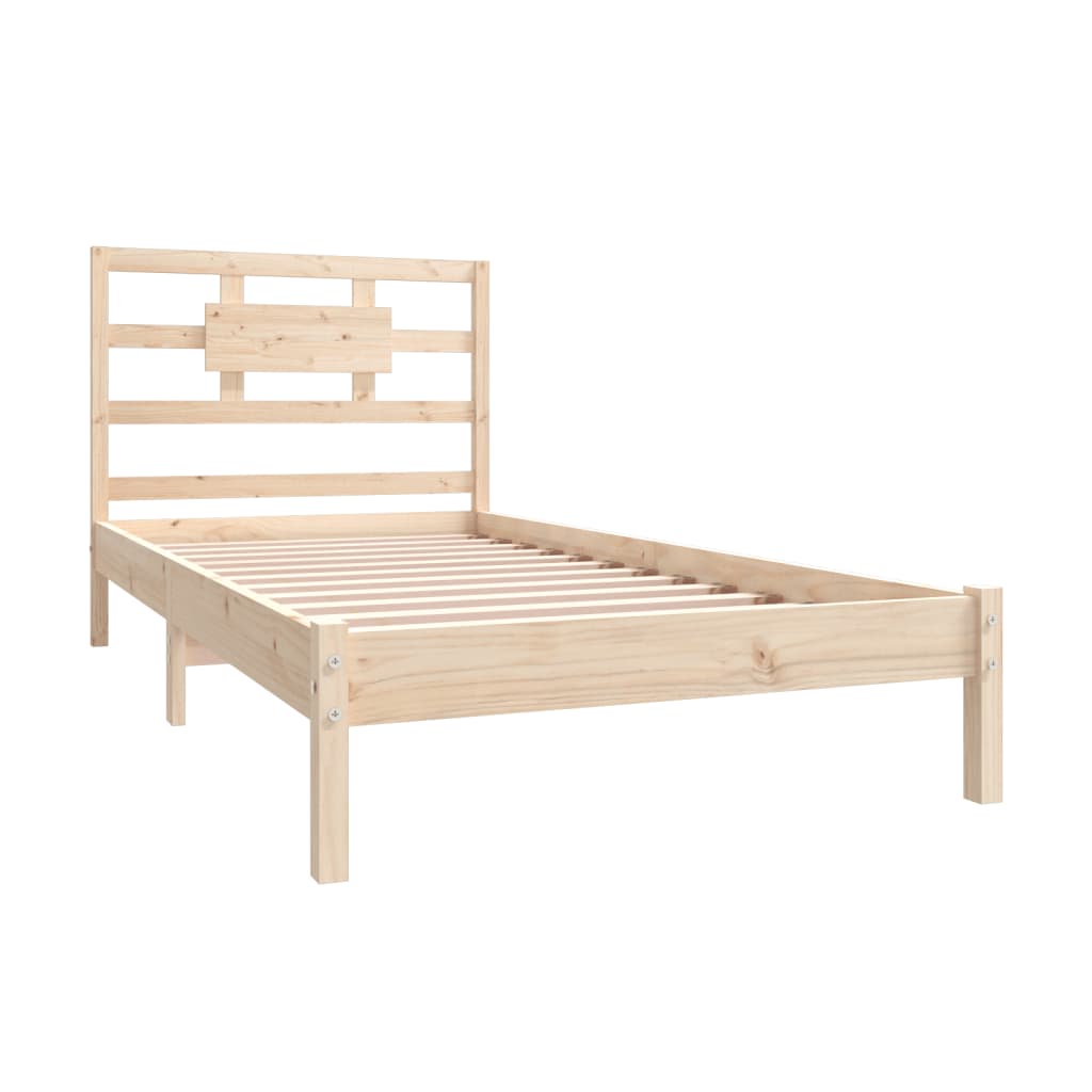 vidaXL Bed Frame without Mattress 90x190 cm Single Solid Wood