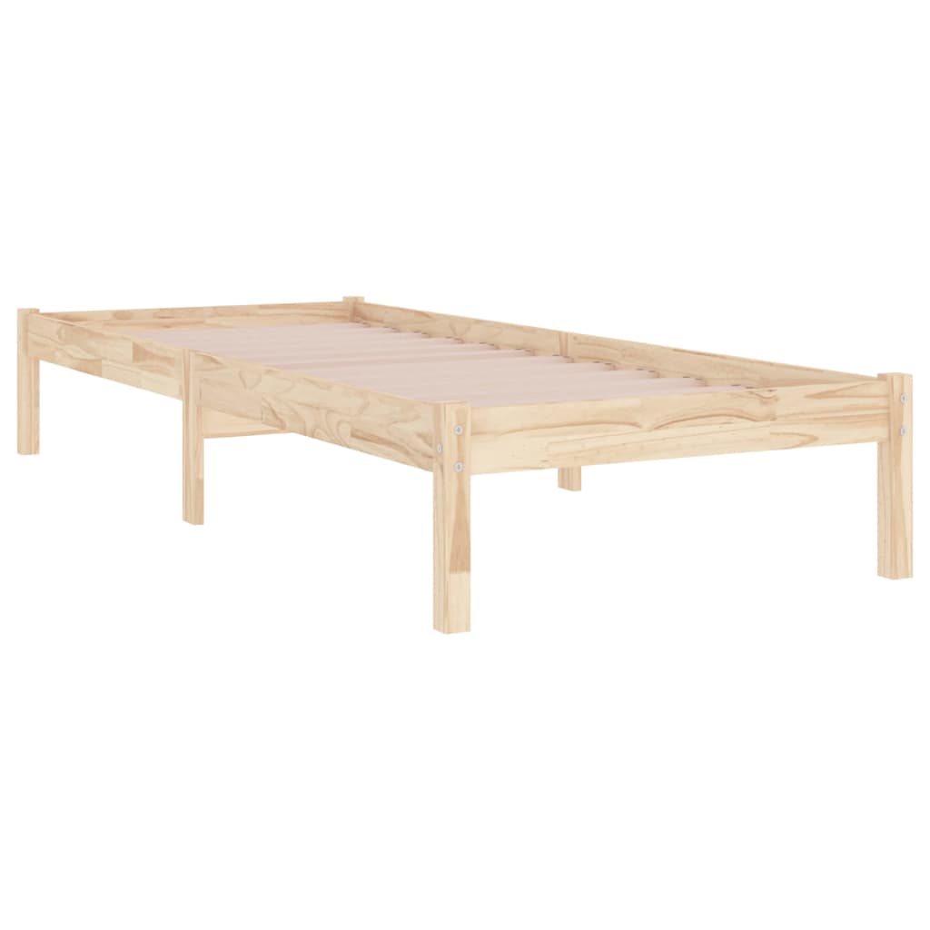 vidaXL Bed Frame without Mattress 90x190 cm Single Solid Wood