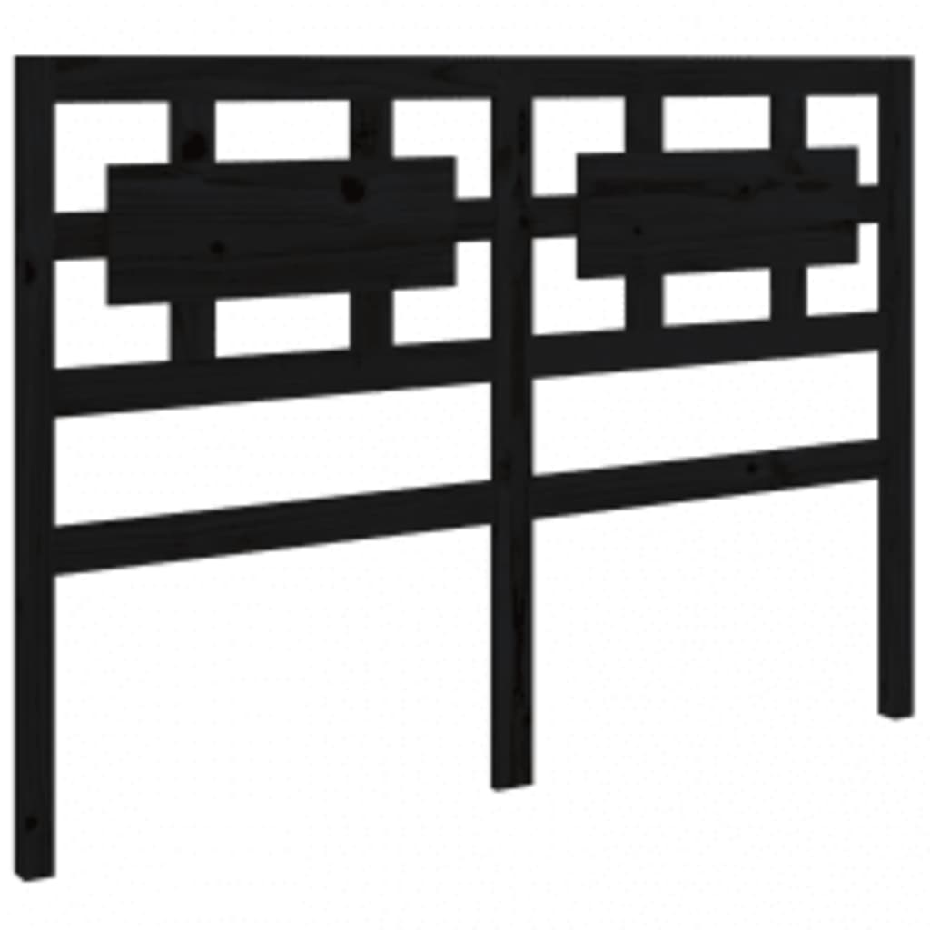 vidaXL Bed Frame without Mattress Black 140x200 cm Solid Wood