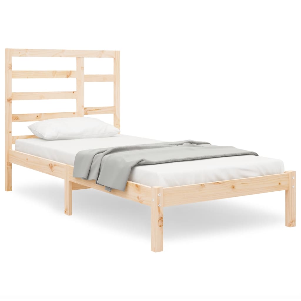 vidaXL Bed Frame without Mattress Solid Wood 75x190 cm Small Single Small Single