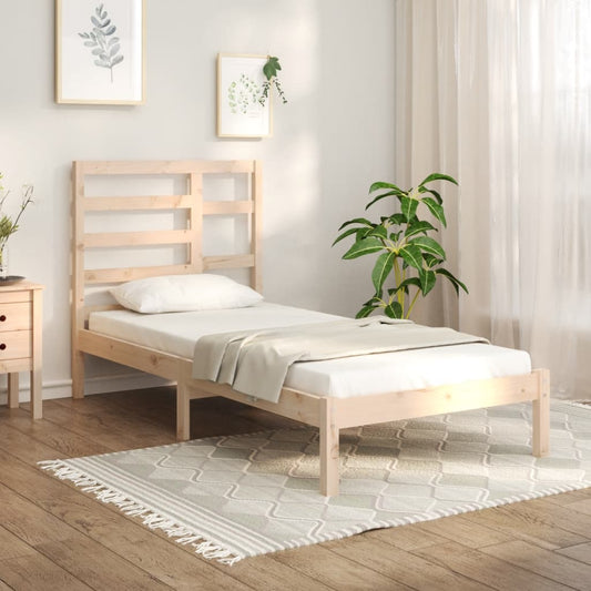 vidaXL Bed Frame without Mattress Solid Wood 75x190 cm Small Single Small Single