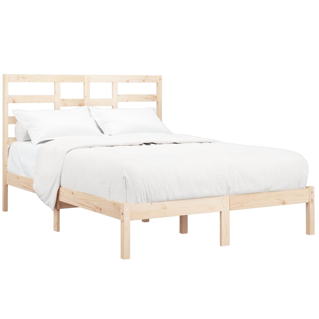 vidaXL Bed Frame without Mattress Solid Wood 140x200 cm