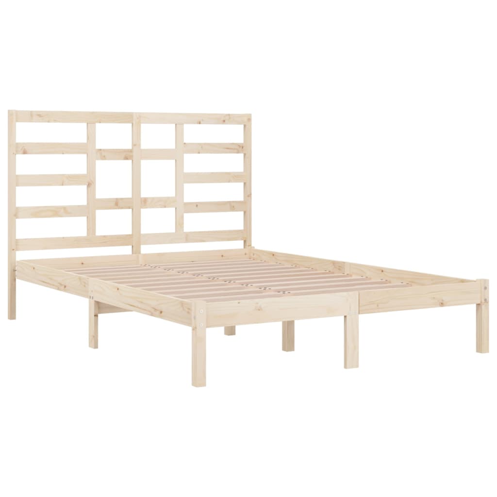 vidaXL Bed Frame without Mattress Solid Wood 140x200 cm