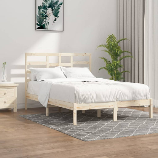 vidaXL Bed Frame without Mattress Solid Wood 140x200 cm